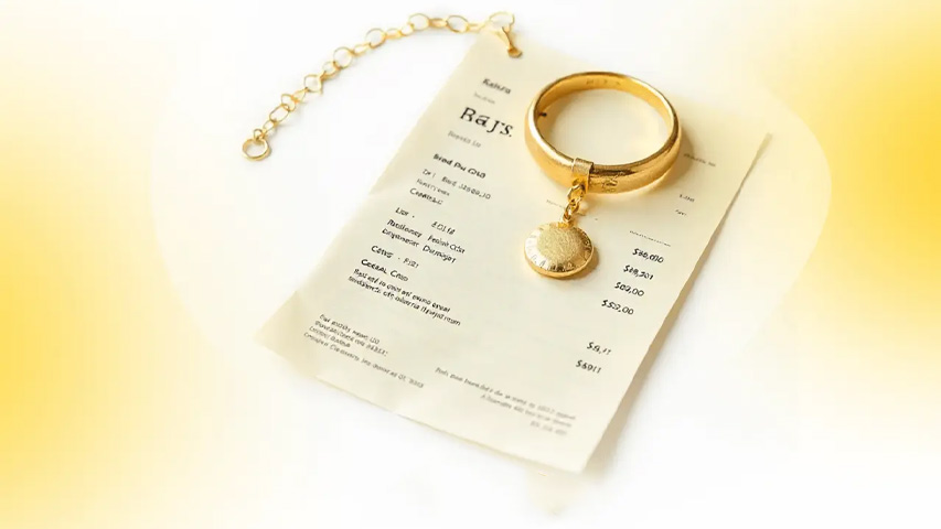 هدیه طلا با فاکتور